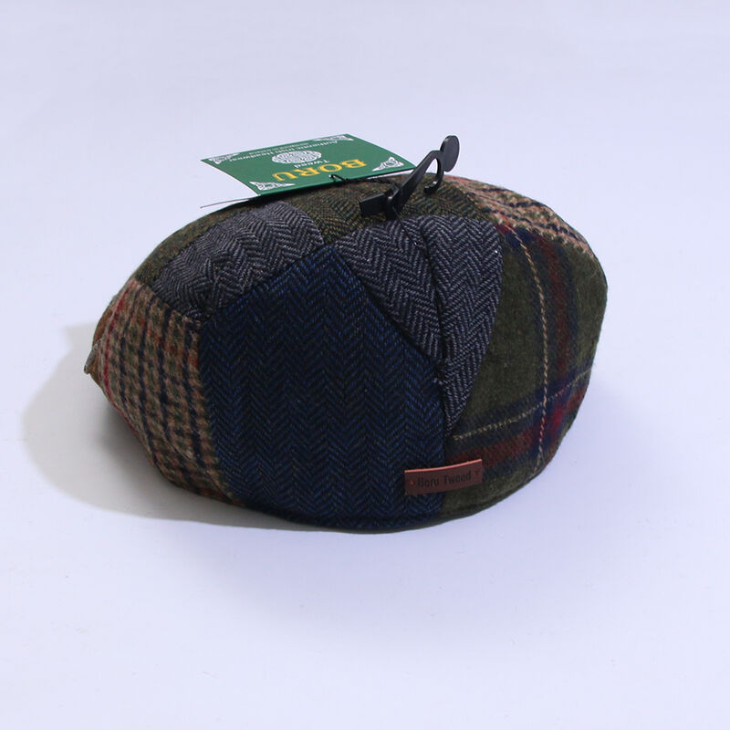 Tweed Hat Countryman Navy Patchwork